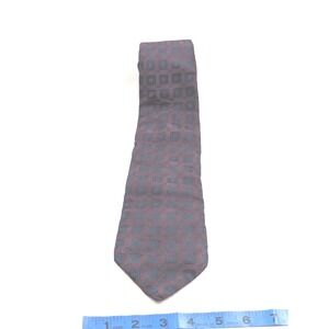 Harry‎ Rosen 100% Silk Navy Red Geometric Neck Tie Made in Italy